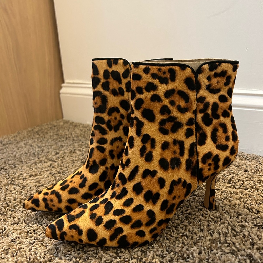 J.crew size 8 never worn leopard print ankle booties